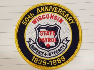 Wi Wisconsin State Patrol Trooper State Police Uniform Shoulder Patch