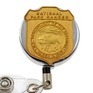 Nps National Park Ranger Badge Reel Retractable Id Card Holder Security Lanyard