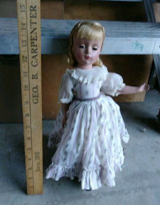 Vintage Madame Alexander Amy Doll W/ Dress,  Blonde,  14 ",  Hard Plastic