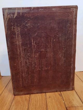 1846 Merriam American Bible Society Holy Bible Large Leather Bound Antique 3