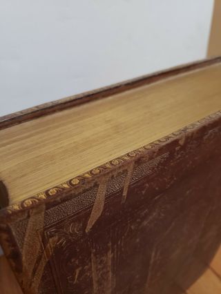 1846 Merriam American Bible Society Holy Bible Large Leather Bound Antique 4