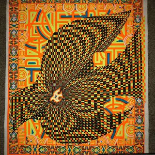 Dove Of Peace True Vintage Blacklight Poster Late 60s