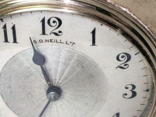 Anglo - French Antique Brass Mantel Clock S.  D Neill Belfast - Mvmt France Runs 3