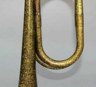Collect Antique Bronze Hand - Carved Delicate Unique China Soldiers Charge Trumpet 4