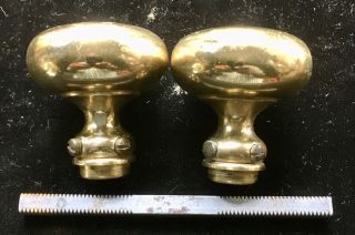 (2) Two Victorian Antique “brass” Doorknob Door Knob With Rod & Set Screws