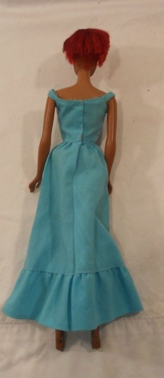 Vtg 1966 Mattel Barbie African American Doll Red Hair Twist/Turn Black Eyelashes 2