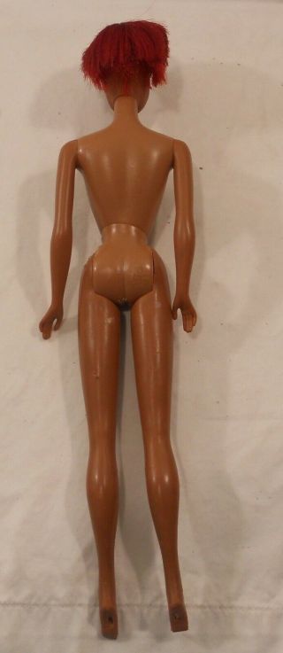 Vtg 1966 Mattel Barbie African American Doll Red Hair Twist/Turn Black Eyelashes 5