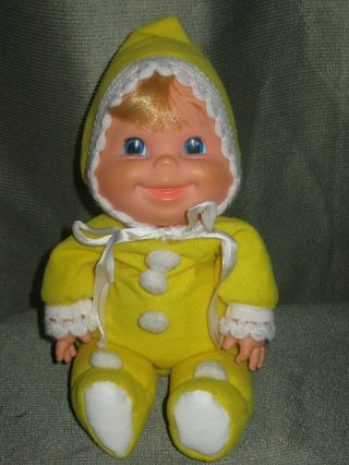 Vintage 1970 Mattel Yellow Booful Baby Beans Doll - Wonderful