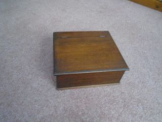 Large Vintage Mahogany Desk Top Writing Box Storage Box Or Wooden Sewing Box