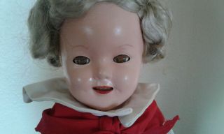Vintage Shirley Temple Doll - Composition Doll - Ideal Toy Co.  - 18 Inches Tall