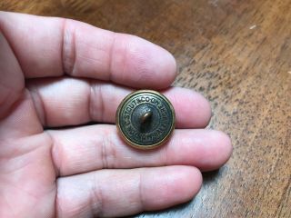 Antique Non Dug Eagle C Gilt Brass Cavalry Officer ' s Overcoat Uniform Button 5