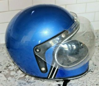 Vintage Rg - 9 1978 Full Face Helmet Motorcycle Bubble Visor L/xl