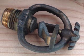 Antique Vintage Brass 1928 Rockwood Fire Sprinkler Head Model D 160 Worchester 3