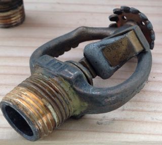 Antique Vintage Brass 1928 Rockwood Fire Sprinkler Head Model D 160 Worchester 5
