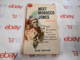 Meet Morocco Jones By Jack Baynes (1957,  Crest,  Pb) Vintage