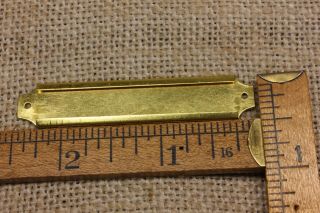 4 Card Holders Name Plates 1/2 X 2 - 1/2” Solid Brass vintage Old stock 2