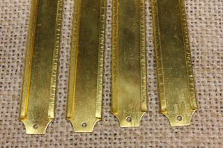 4 Card Holders Name Plates 1/2 X 2 - 1/2” Solid Brass vintage Old stock 3
