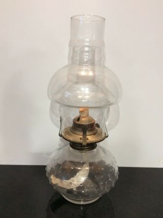 Lamp Light Farms Glass Oil Lamp Complete Hobnail Base Vintage Retro 80 