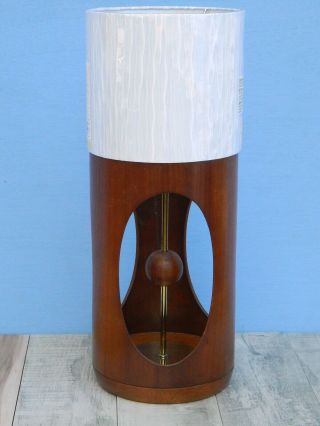 Vtg Modeline Lamp Mid Century Modern Geometric Danish Wood