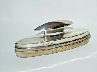 Stylish Antique 1921 Silver Nail Buffer Manicure Piece By Charles Green & Co