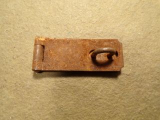 Vintage Antique Rustic Hinged Hasp Latch Lock Padlock Gate Door Chest