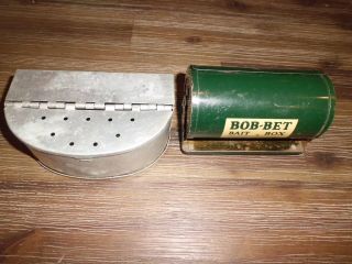 2 - Vintage Bob - Bet & Beltline Bait Boxes Made In Usa