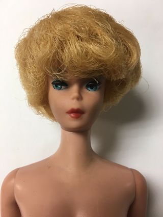 1958 Blonde Bubble Cut Barbie Doll Vintage 1962 Midge Red Lips - Owner