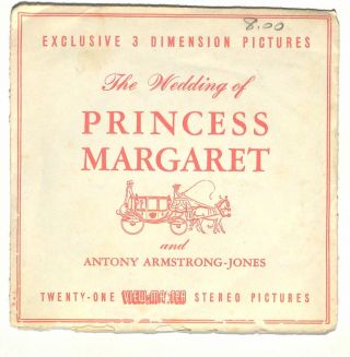 Vintage Sawyers View Master The Wedding Of Princess Margaret Armstrong Jones Set