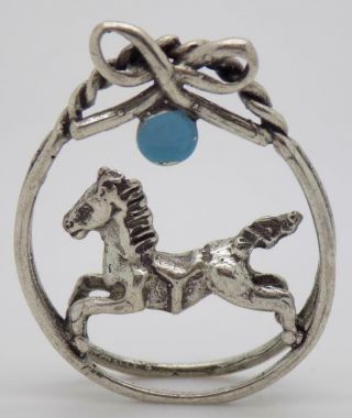 Vintage Solid Silver Italian Made Rocking Horse Figurine,  Miniature,  Hallmarks