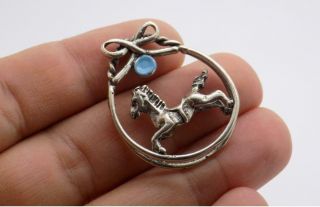 Vintage Solid Silver Italian Made Rocking Horse Figurine,  Miniature,  Hallmarks 2