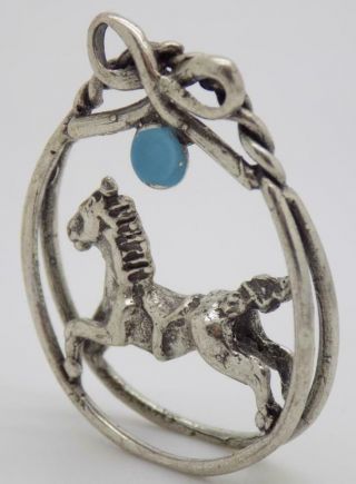 Vintage Solid Silver Italian Made Rocking Horse Figurine,  Miniature,  Hallmarks 4
