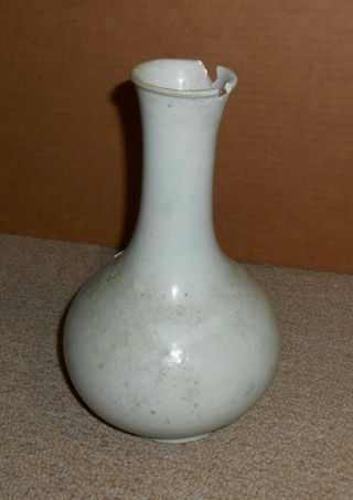 Antique 19th Century Korean Joseon Dynasty Period Celadon Porcelain Vase Korea 4