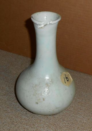 Antique 19th Century Korean Joseon Dynasty Period Celadon Porcelain Vase Korea 5