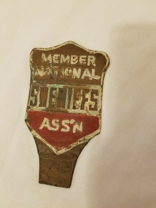 Member National Sheriffs Assn licence plate topper. 2