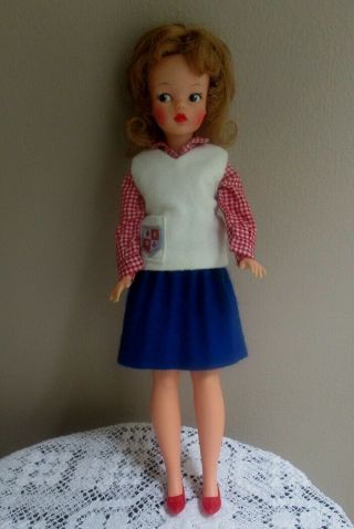 Vintage Tammy Doll Ash Blonde Wearing Sorority Sweetheart