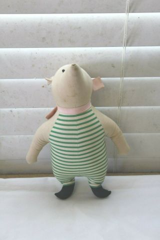 Vintage Piglet By Agnes Brush Stuffed Plush Pig Doll Pre - Disney Winnie The Pooh