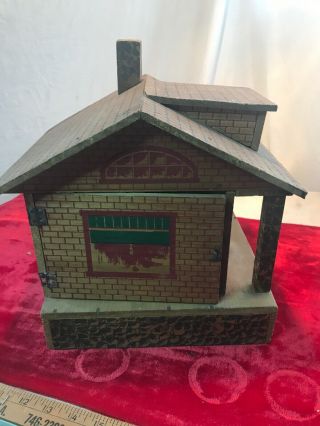 Antique Arts And Crafts Wooden Steciled Bungalow Doll House 4