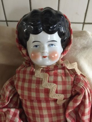 15.  5 Inch Long Civil War Era (?) Antique Doll Ceramic Face Hands And Legs 2