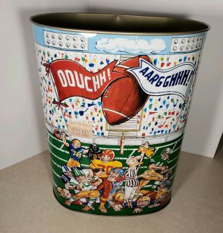 Vintage Metal Trashcan Football " Douchh Aargghhh "