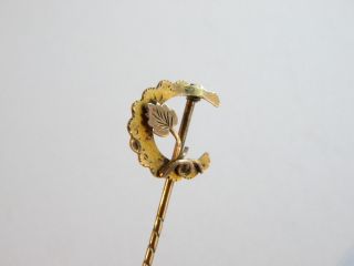 Vintage Antique Stick Pin 9ct Gold Stamped Horseshoe