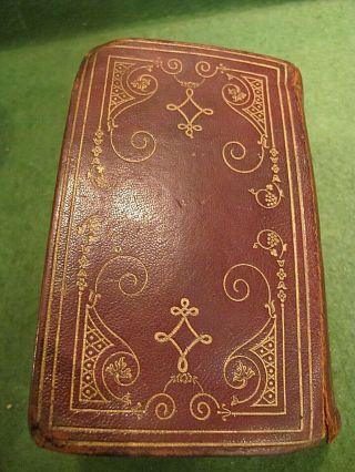 Antique Miniature Leather 1857 Hymns For Use Of The Methodist Episcopal Church