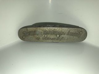 Antique Pocket Knofe Frnklin Fire Insurance Company Of Philadelphia