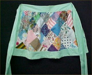 Vintage Antique Skirt Apron Cotton Fabric Quilt Block Design 1940s Era Cotton