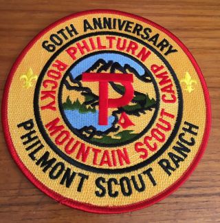 Bsa Boy Scouts Of America 60th Anniversary Philturn Rmsc Philmont Back Patch