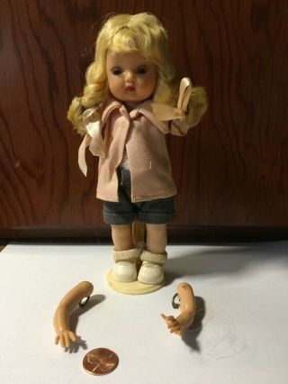 Vintage 7 " Storybook Dolls California Muffie Antique Blonde Doll & Clothes