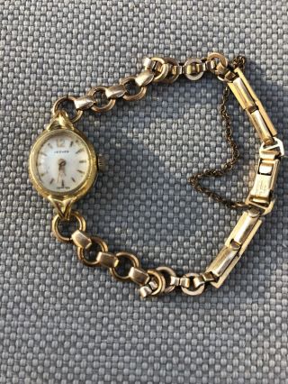 Vintage Authentic Hermes Mechanical Women Watch Gold Plated Made In England