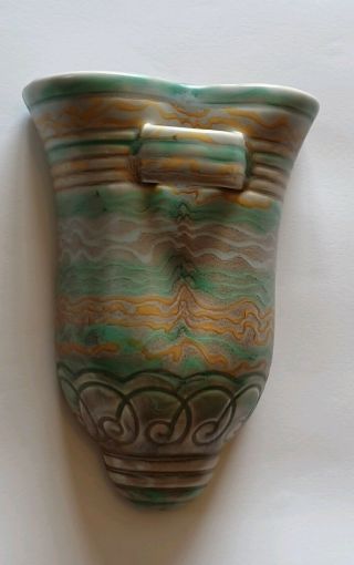 Gorgeous Vintage/antique Art Deco Wall Pocket/vase Ceramic/pottery Sadler?