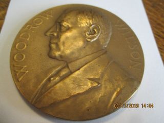 1913 Woodrow Wilson Inauguration Bronze Medal 3 "