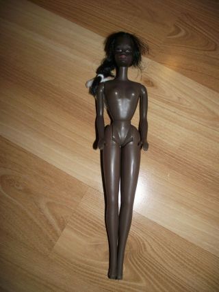 Vintage 1966 Mattel Ethnic African American Black Barbie Doll Korea
