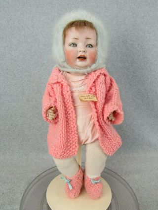 18 " Antique Bisque Head Composition German Louis Wolf Character Baby Doll